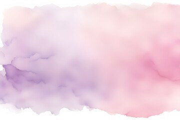 Naklejka premium A gradient from pastel pink to soft lavender watercolor on white background, Ai generated
