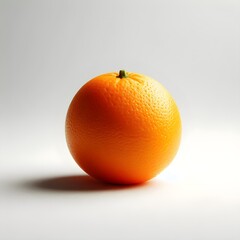 Photo of a fresh, sweet, ripe, orange orange isolated on a white background