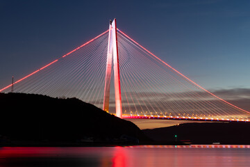 Fototapeta premium Yavuz Sultan Selim Bridge in Istanbul, Turkiye