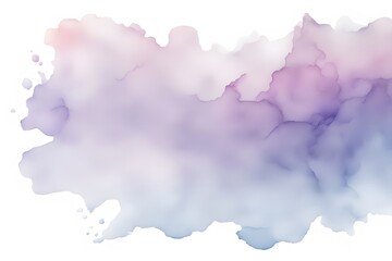 Obraz premium A smooth gradient from soft blue to pastel purple watercolor on white background, Ai generated