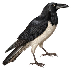 Fototapeta premium PNG Detailed illustration of a crow