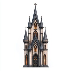 Obraz premium Gothic spire with finials and crockets on a historic architectural structure