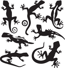 Lizard   Outline Silhouette Graphics Collection