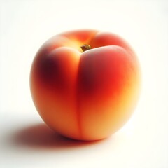 Photo of fresh, sweet, ripe peach isolated on white background