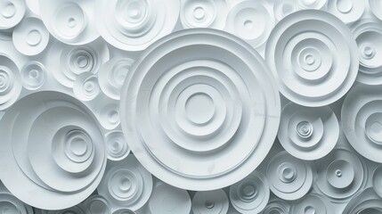 Abstract White Circle Pattern