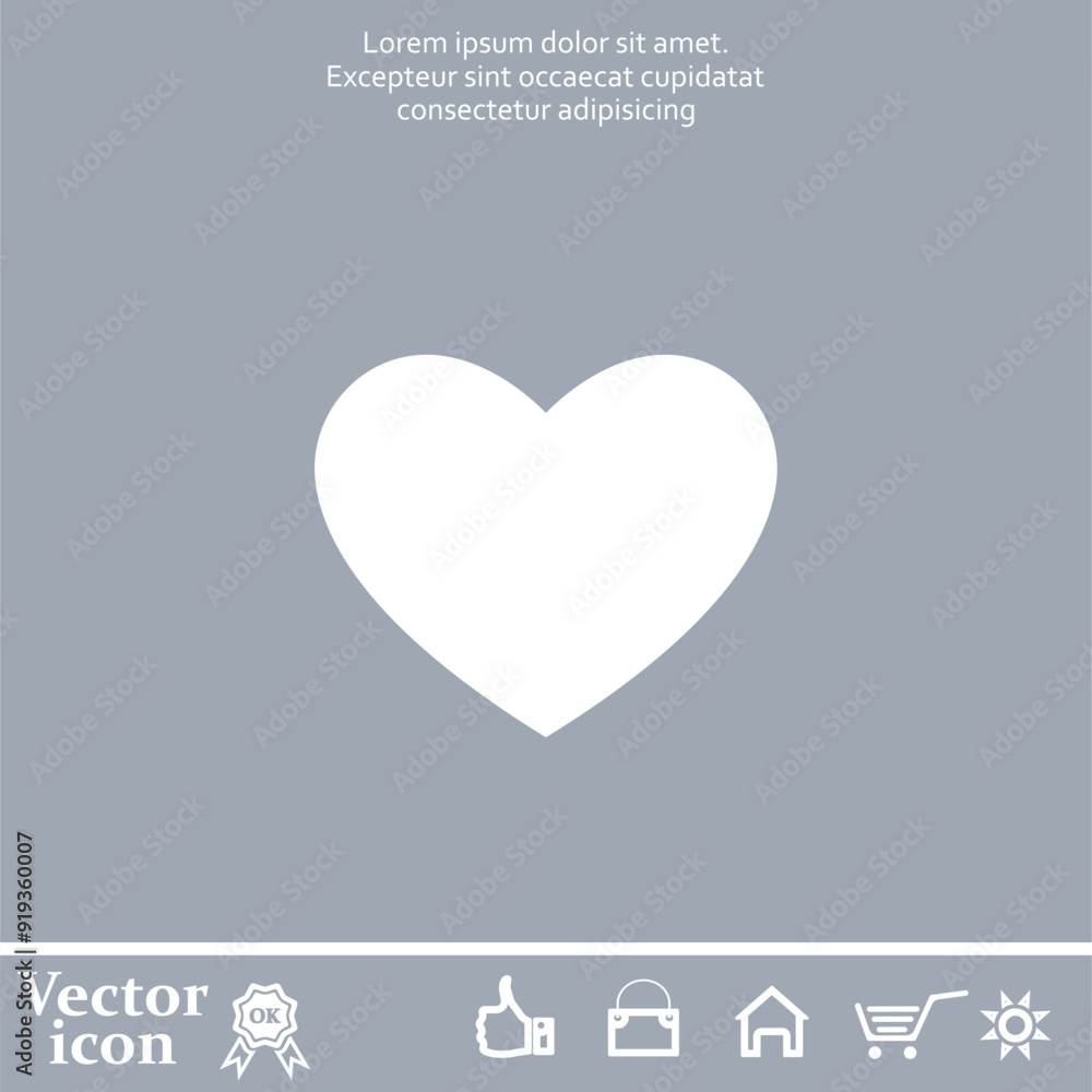 Poster vector icon of white color on a gray background