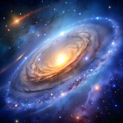 Fototapeta premium realistic galaxy background
