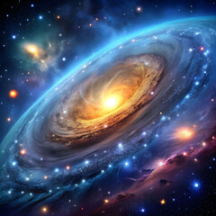Obraz premium realistic galaxy background