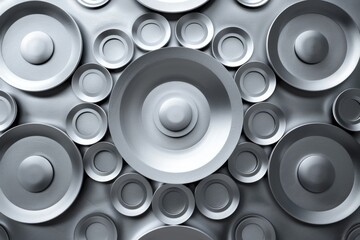 Abstract Silver Circles Pattern