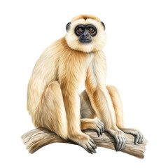 Obraz premium Lar Gibbon Monkey Clipart Image
