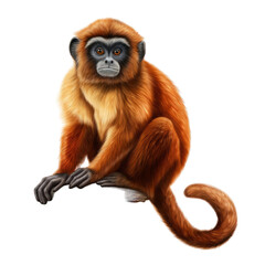 Fototapeta premium Titi Monkey Clipart Illustration