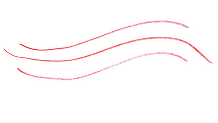 Red pencil lines on transparent background.
