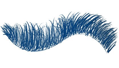 Blue pencil lines on transparent background.