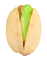 One tasty pistachio nut isolated on white