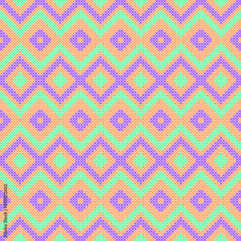 Poster seamless pattern with rhombuses in bright colors. vector illustration.