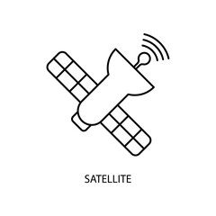 satellite concept line icon. Simple element illustration. satellite concept outline symbol design.
