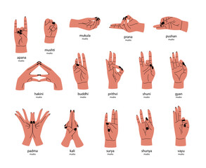 Big nice collection of different mudras