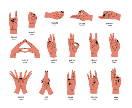 Big nice collection of different mudras
