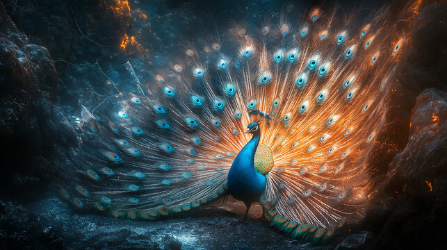 The most beautiful and graceful peacock