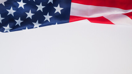USA or American flag on white background