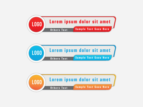 Stylish Gradient geometric lower third banner template design
