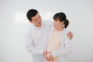 Fototapeta premium Pregnancy is the period when a woman carries a developing fetus in her womb, typically lasting about nine months. It involves physical and emotional changes, leading to the birth of a child.
