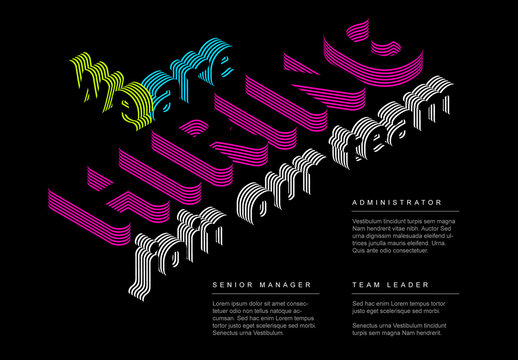 We are hiring minimalistic flyer template - dark isometry lettering version