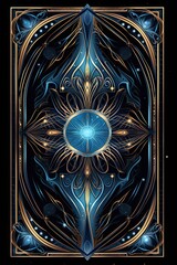 Fototapeta premium Ancient-Inspired Ornamental Patterns Merging with Modern Minimalist Aesthetics: A Colorful Urban Artwork Design for Contemporary Graphic Enthusiasts Seeking Retro-Vintage Vibes