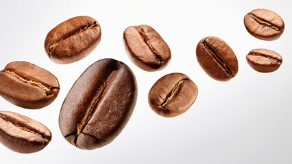 Obraz premium coffee beans isolated on white