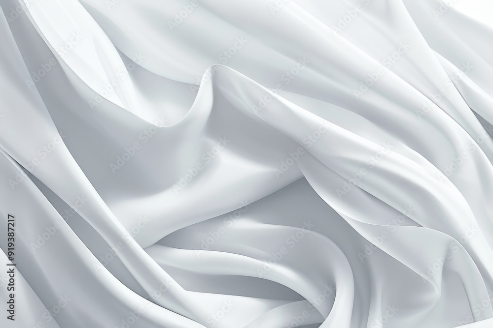 Poster a detailed look at a white cloth with texture and folds visible
