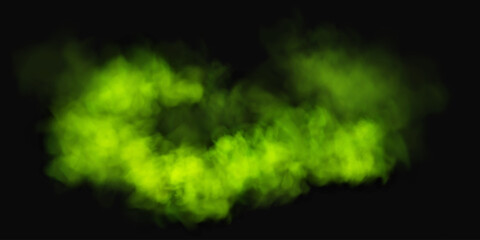 Fantastic smoke background. Magic smoke magic fog, green vapour. Vector illustration.	