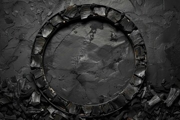 Obraz premium Dark Circular Art Installation