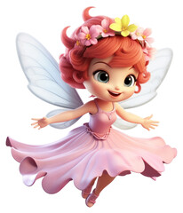 PNG Adorable fairy with flower crown © Rawpixel.com