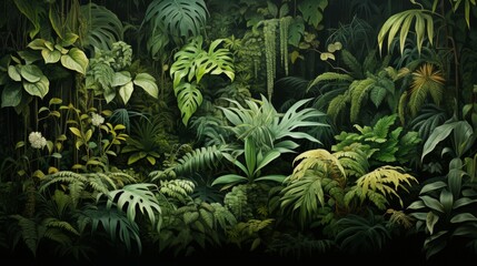 Lush Tropical Jungle Landscape