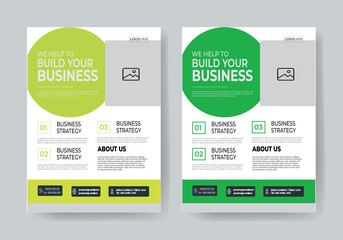 Flyer Mockup BUSINESS FLYER TEMPLATE ONE COLOR DESIGN