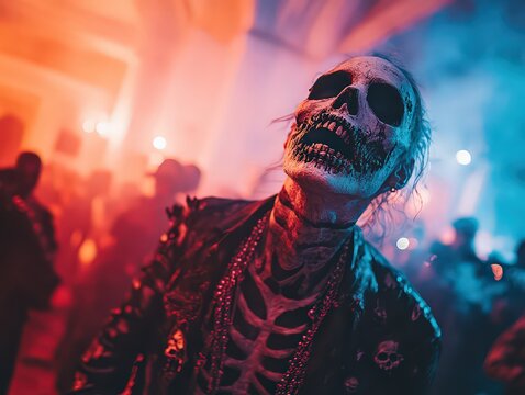 A Halloween party where guests unknowingly wear cursed costumes that bring their darkest fears to life, leading to a thrilling narrative.