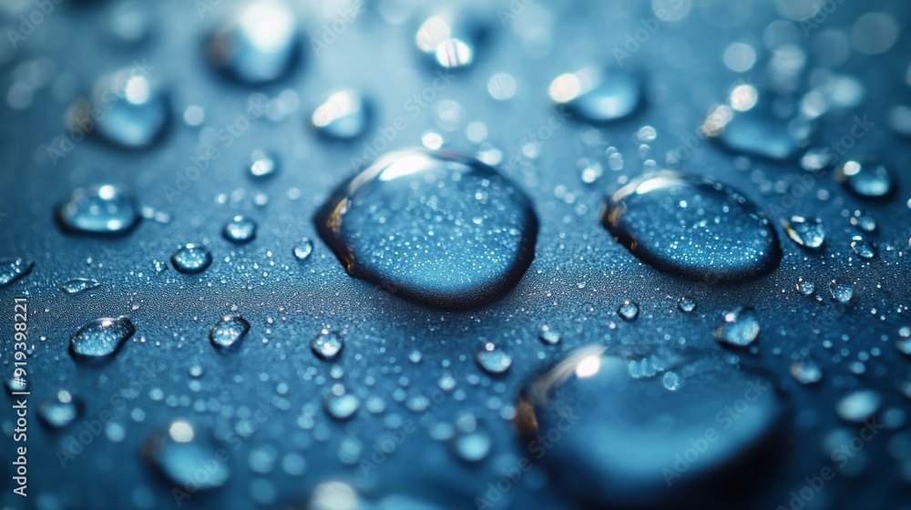 Poster the image is of water droplets on a surface, creating a sense of calm