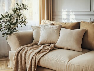 Adding soft and cozy furniture like sofas, throw blankets, and pillows to make the new home feel more comfortable and homely.