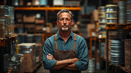 Professional Warehouse Worker Portraits | Diverse Team of Skilled Laborers in Industrial Setting | Stock Photos for Business & Marketing