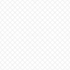 Naklejka premium Vector minimalist diagonal square grid seamless pattern. Abstract minimal gray and white geometric texture. Subtle background with linear lattice, net, mesh, grill. Simple repeating basic geo design