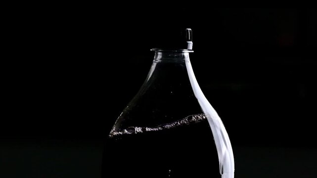 Zero Sugar Diet Bottle Of Cola Drink On A Black Background