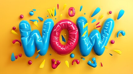 Innovative Art: Contemporary Cartoon Image Featuring Colorful Phrases