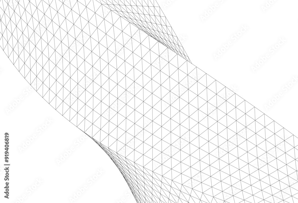 Wall mural abstract linear design vector drawing