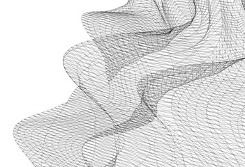 abstract linear design vector drawing