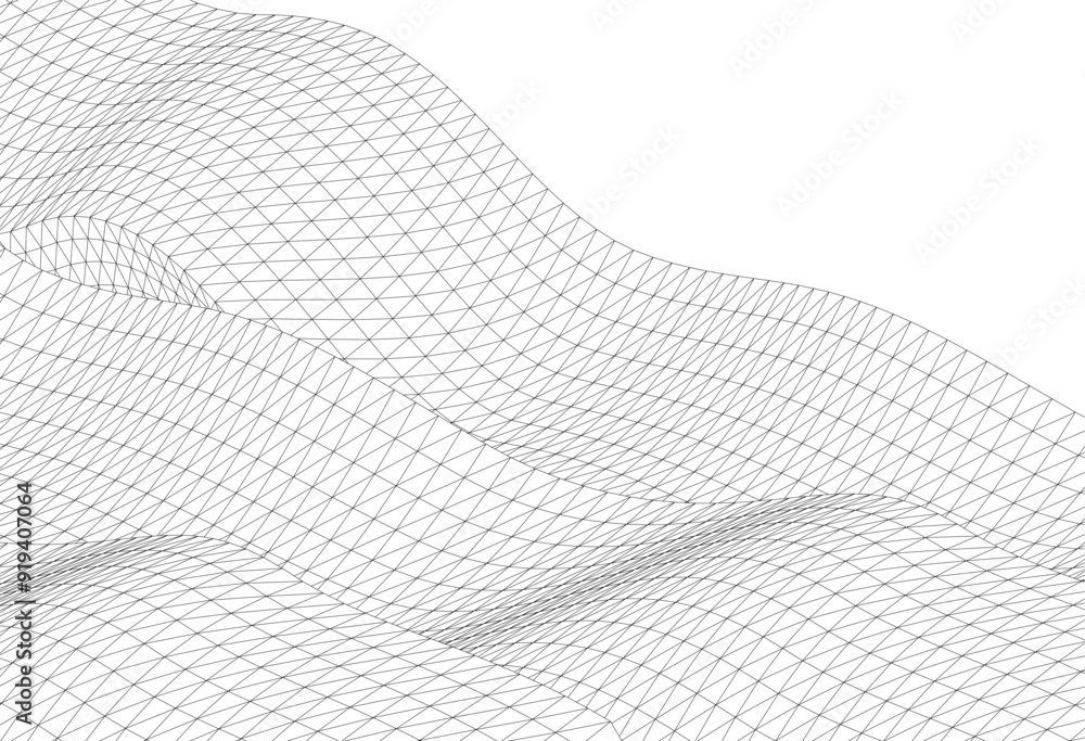 Wall mural abstract linear design vector drawing