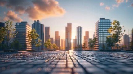 Urban agglomeration, empty ground, clean background, warm eyes, modernism, realism, flat angle shot, head-up, masterpiece, ultra high definition, with generative ai
