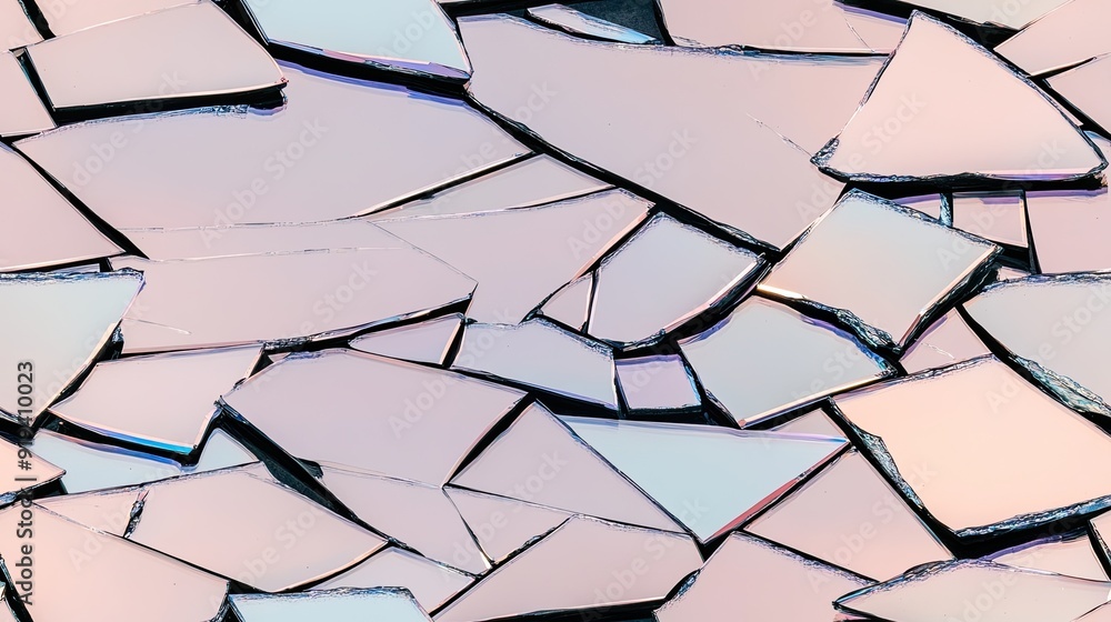 Poster delicate fragments of iridescent glass create a captivating seamless texture, reflecting light with 