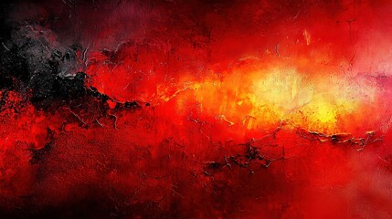 Fototapeta premium A monochrome canvas featuring a vibrant red-yellow stripe amidst contrasting black-white hues