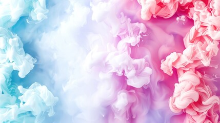 Vibrant pastel colors blend in an abstract cloud pattern, creating a dreamy and artistic background perfect for creative projects.