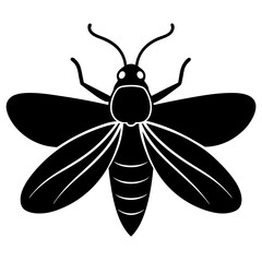 Firefly Silhouette Vector Art on White Background for Graphic Design